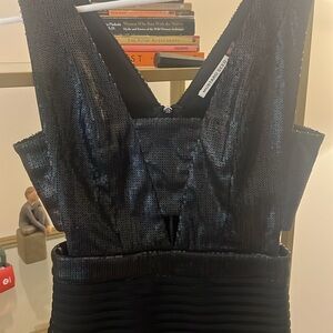 Fun Black Body Con Midi Dress